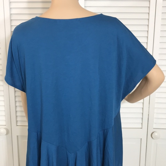 Peruvian Connection Gathered Hem Tee Shirt Medium and Large - Picture 8 of 12